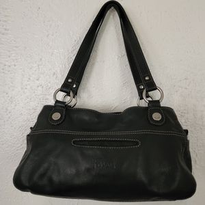 Fossil Black Leather Shoulder Bag